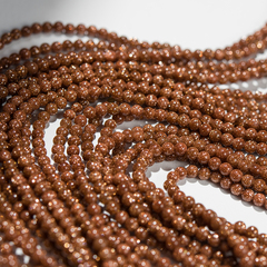 Авантюриновое стекло "Золотистый песок", 3,2мм, шар