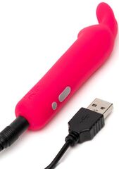 Розовая вибропуля с ушками Rechargeable Rabbit Ears Bullet Vibrator - 