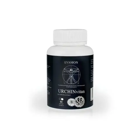 Evasion ГИДРОЛИЗАТ МОРСКОГО ЕЖА С ЛИСТЬЯМИ БАДАНА, 60 шт | URCHIN VITAN