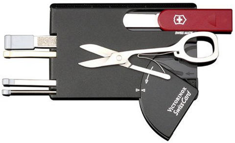 Швейцарская карта Victorinox SwissCard, Black & Red (0.7103)