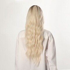 Парик искусственный цвет русый/блонд