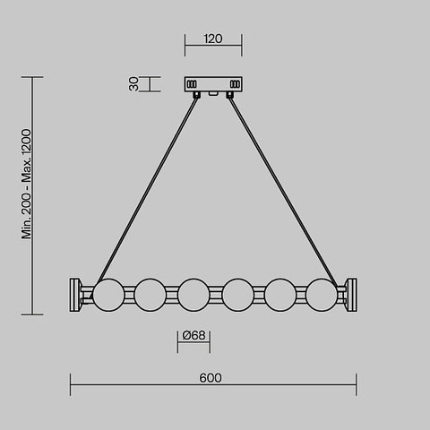 Подвесная светодиодная люстра Freya COLLAR FR6180PL-L32B