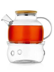Чайник заварочный стеклянный с подогревом для свечи
