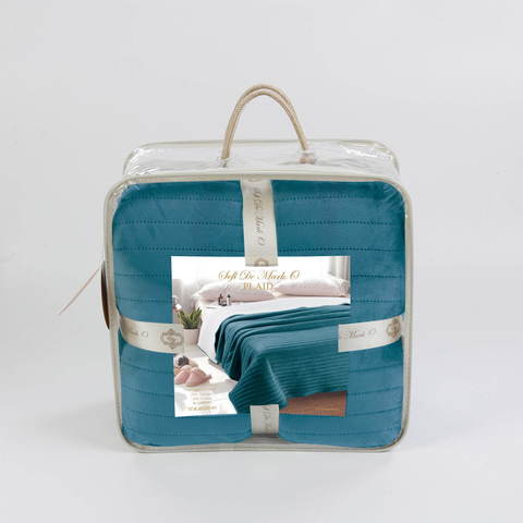 Плед 220х240 Sofi De MarkO Либерти синий