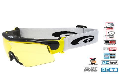 Лыжные очки-маска Goggle Provo Black-Yellow