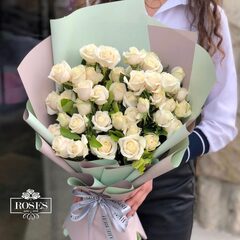 Ağ güllər №90 /Букет из белых цветов /Bouquet of white flowers