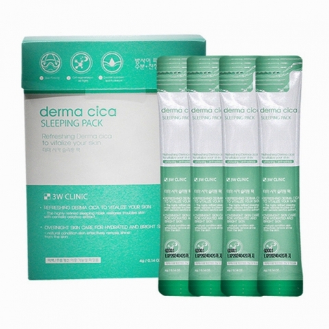 3W Clinic Derma Cica Sleeping Pack маска для лица успокаивающая с центеллой азиатской