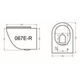 Унитаз подвесной Ottimo безободковый 067E-R Белый сиденье дюропласт с микролифтом