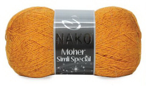 Пряжа Nako Mohair Simli Special 5419 оранжевый (уп.5 мотков)