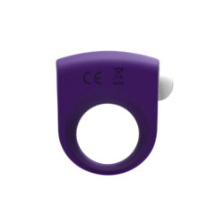 Эрекционное кольцо Puggle с вибрацией фиолетовое от WOOOMY (5,7* 3 см.)