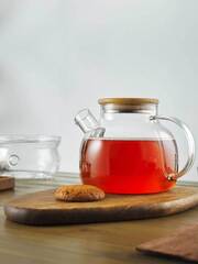 Чайник заварочный стеклянный с подогревом для свечи