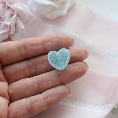 Подвеска Сердечко сахарное, акриловое 17*19 мм, Ф019