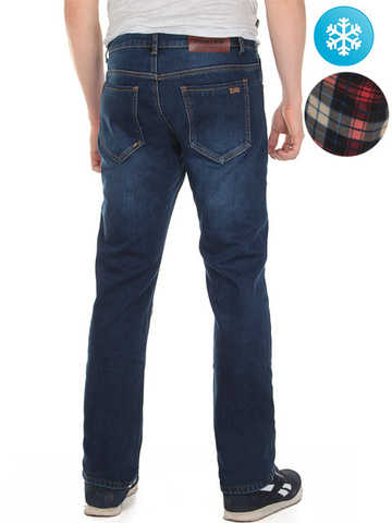LN854 джинсы мужские утепленные, синие
