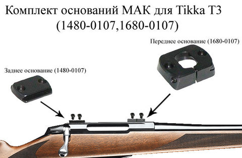Основание МАК для Tikka T3(1480-0107,1680-0107)