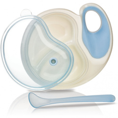 Тарелочка двухсекционная с ложкой (стандарт)