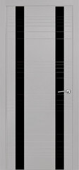 Межкомнатная дверь V-III / Цвет Светло-серый / Остекление "Лакобель черное" / Двери Верда