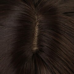 Парик искусственный с чёлкой, 60 см, каштановый цвет