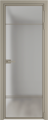 Алюминиевая дверь 4AХ никель матовый остеклённая