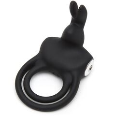 Черное эрекционное виброкольцо Happy Rabbit Cock Ring - 