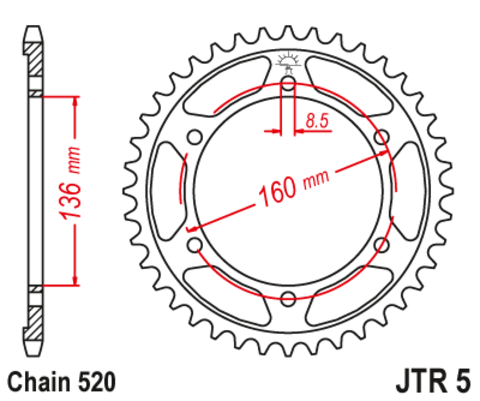 Звезда ведомая JTR5.44