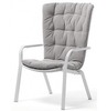 Уличное кресло Folio белое с серой подушкой