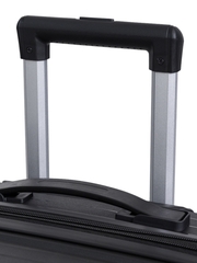 Чемодан полипропилен ЛЮКС облегченный средний Черный 65x43x27 см (М) без расширения3