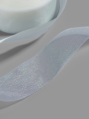 Лента Парча (4см*23±1м) Белый голография, 1 шт.