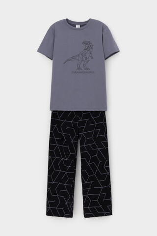 пижама  для мальчика  К 1599/мокрый асфальт,геометрия