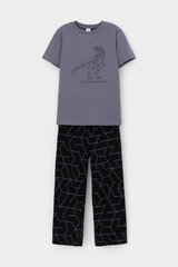 пижама  для мальчика  К 1599/мокрый асфальт,геометрия