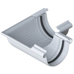 Угол желоба 90 градусов ПВХ Альта-Профиль Элит Белый 125 мм