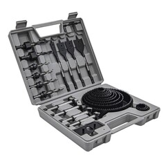 Набор коронок и сверл по дереву, 28 предметов (РемоКолор) 35-0-000