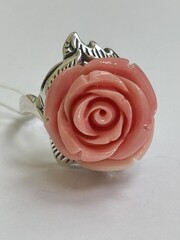 Роза (кольцо из серебра)