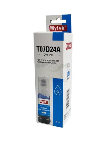 Чернила MyInk T07D24A для EPSON EcoTank 115, L8160/L8180 (70 мл, cyan)