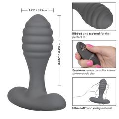 Серый вибронабор Silicone Remote Adventure Set - 