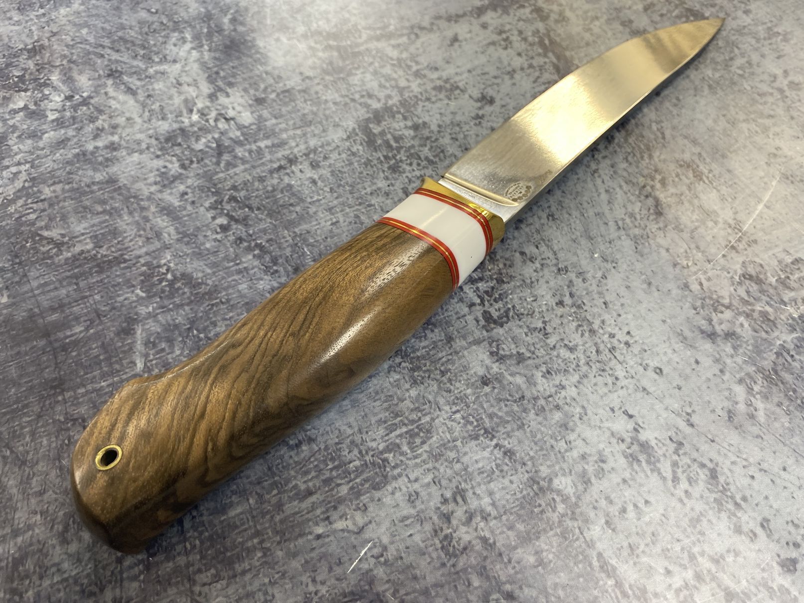 Rwl34 нож. нож разделочный таёжный 95х18. рукоять орех. нож сибирь кузница медведь. нож таежный кузница медведь.