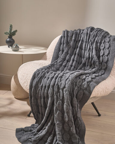 Плед c 3D эффектом 120x170 Luxberry Bubbles графитовый