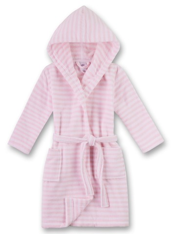 Махровый халат Sanetta, розовый в полоску