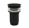 Alcaplast A396BLACK Донный клапан сифона для умывальника 5/4", цельнометаллический, с большой заглушкой, для умывальников без перелива, черный-мат