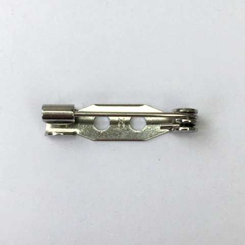 Японская булавка для броши 20 мм с прямой застежкой, цвет серебро