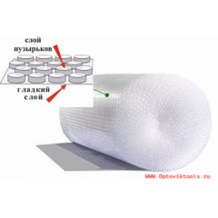 Пленка воздушно-пузырчатая , полиэтиленовая, прозрачная, 100 м.