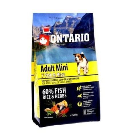 Купить Ontario Adult Mini Fish & Rice для собак