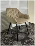 фото 3 Стул BREEZE BLUVEL-40 BEIGE, велюр / черный каркас, М-City на profcook.ru