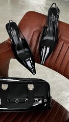 Туфли открытые женские ЧЕРНЫЙ Нат.кожа Нат.кожа