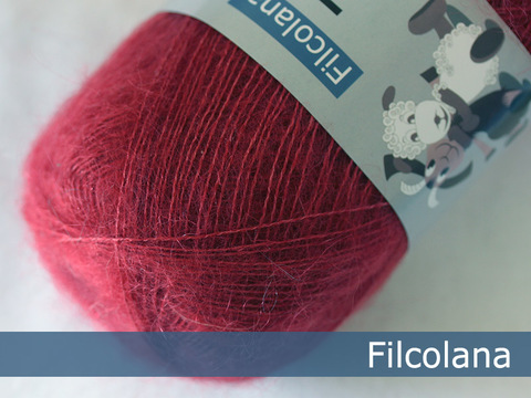 Кид мохер с шелком Filcolana Tilia 323 Cranberry купить