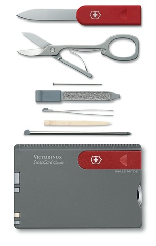 Швейцарская карта Victorinox SwissCard, Grey & Red (0.7106)