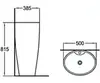 SantiLine SL-4002 Раковина керамическая напольная (моноблок) 500*385*815