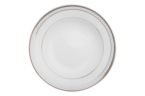 Тарелка суповая 22.6см Noritake Рочестер платиновая
