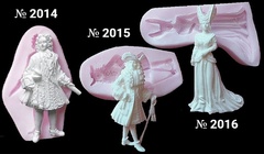 Силиконовые молды Серия Дамы и господа . 3 шт . набор