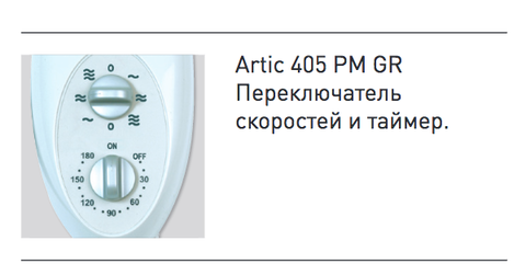 Вентилятор настенный Soler & Palau Artic 405 PM GR (Таймер, Шнурковый включатель)