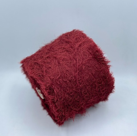 Бобинная пряжа (пр.Италия), art-Feather 130м/100гр.80%Меринос, 10%Шелк, 10%Полиамид, цвет-Темный терракот арт.31408